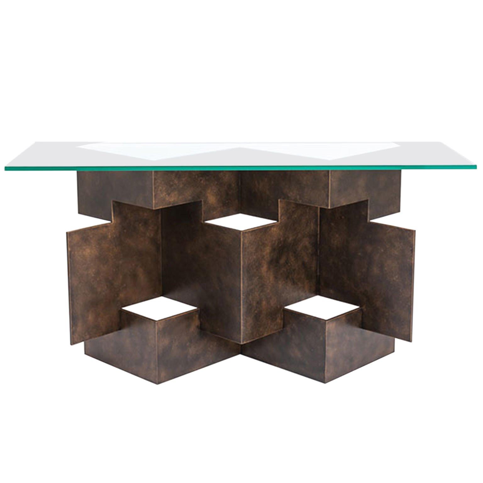 Handcrafted Origami Console Table For Sale