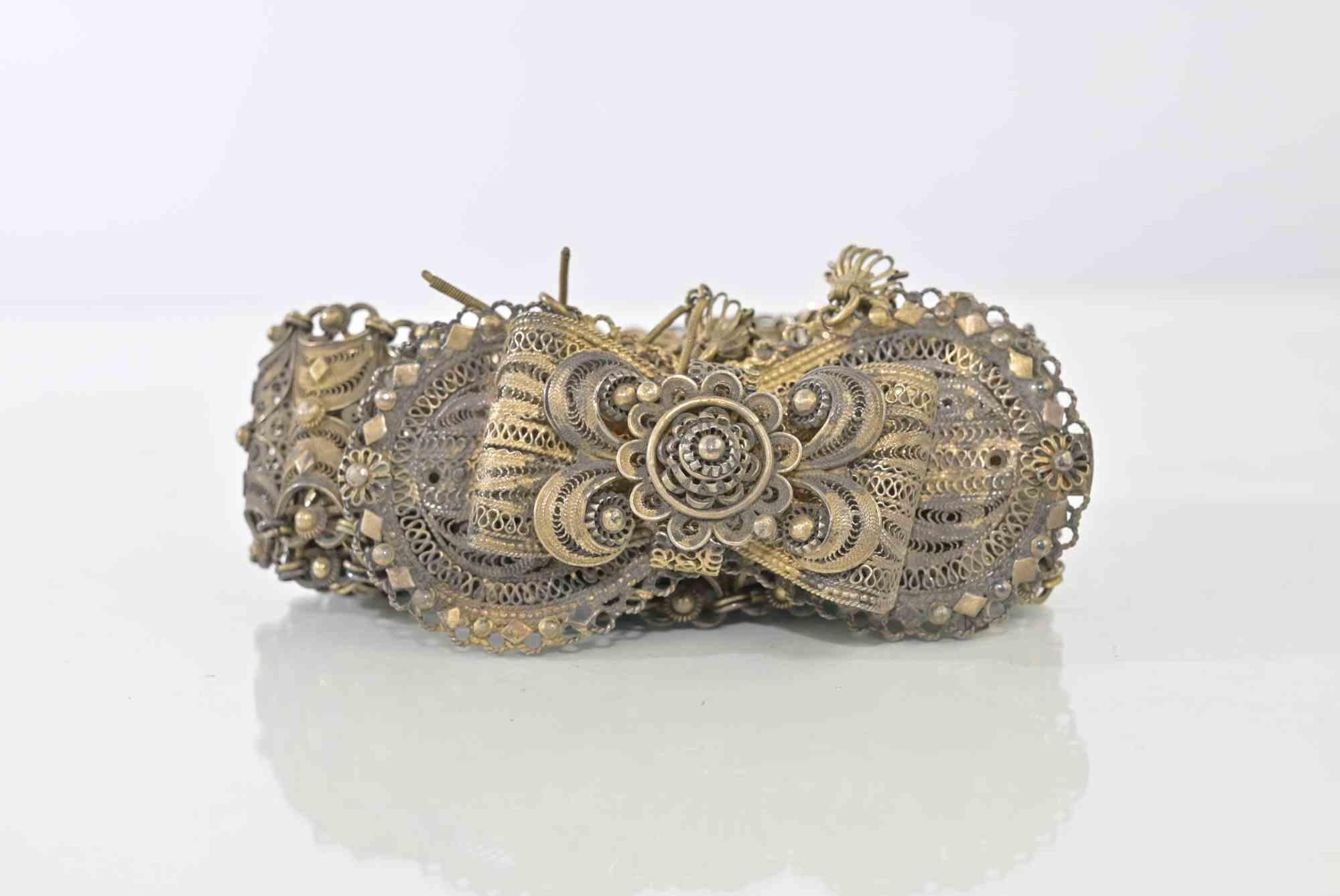 Métal Ceinture d'ottomane en filigrane d'argent soufflé à l'or, 19e siècle en vente