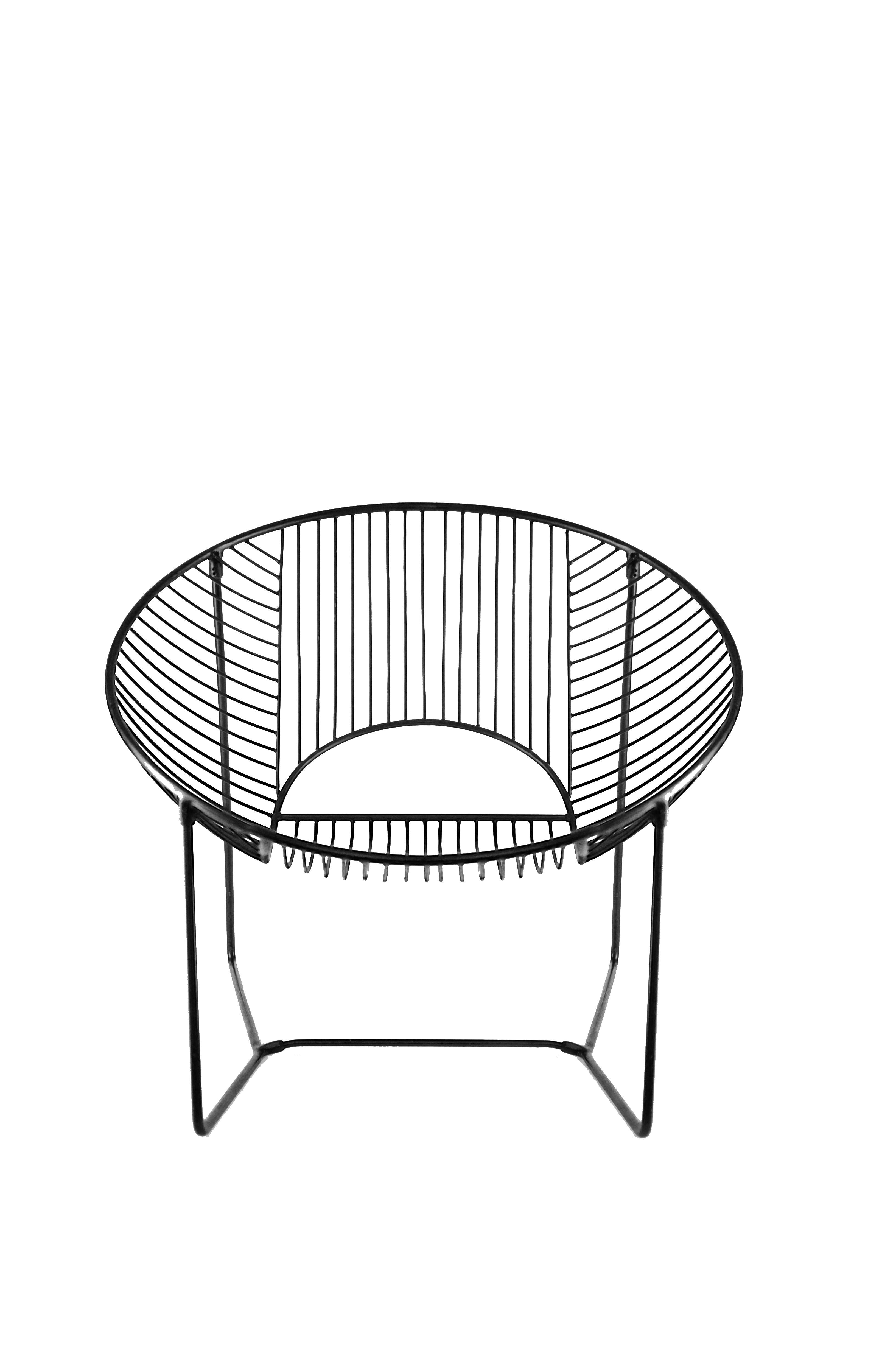 Handcrafted Outdoor Cali Wire Lounge Chair, pulverbeschichteter Stahl im Angebot 8