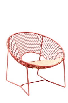Handcrafted Outdoor Cali Wire Lounge Chair, Powder-Coated Steel
