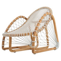 Handcrafted Outdoor Rope Armchair In Solid Teak