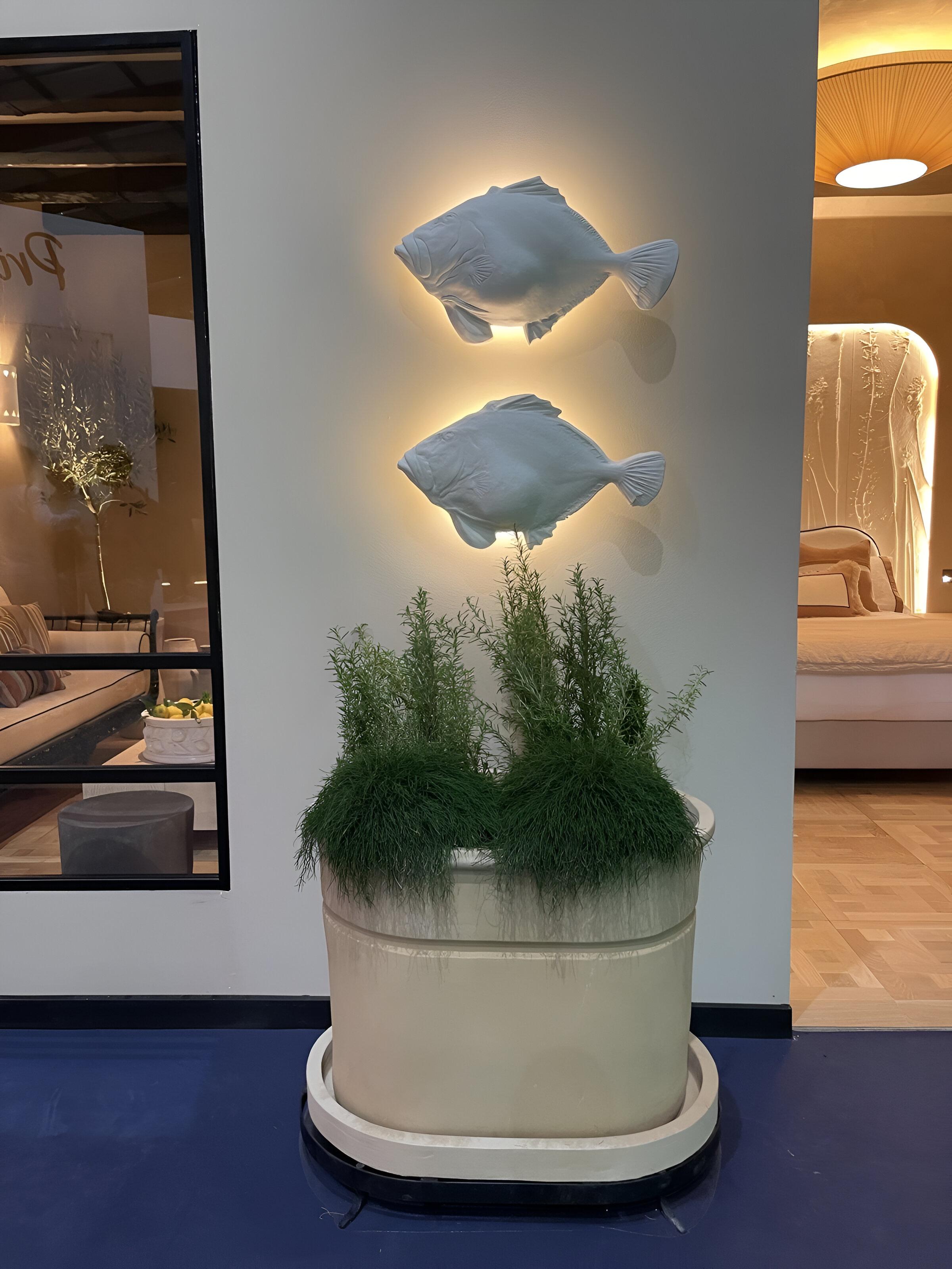Argile Jardinière ovale en terre cuite émaillée, fabriquée à la main Classic Différentes finitions disponibles en vente