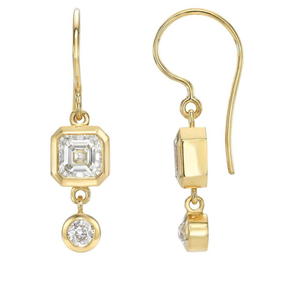 Single stone silver earrings Clearance