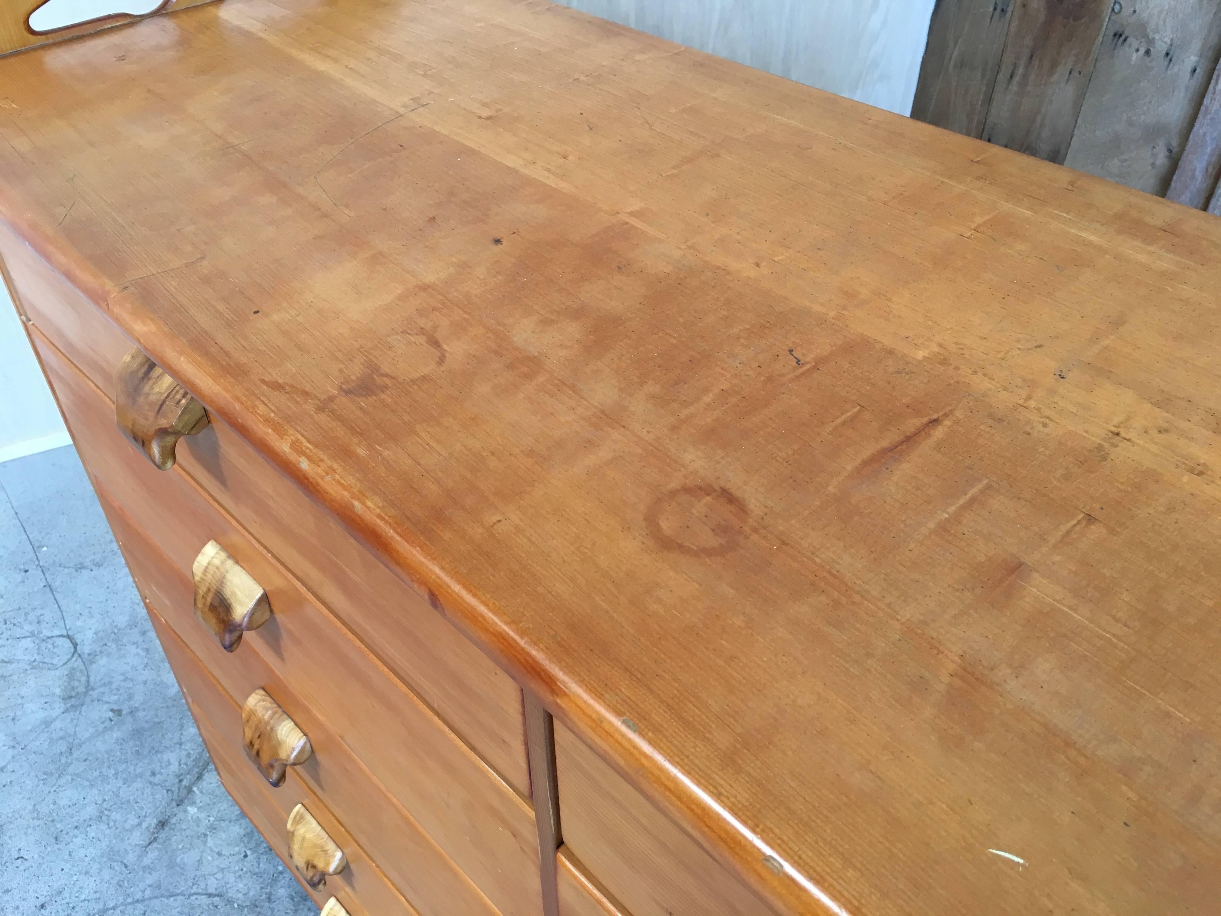 Handcrafted Pine Dresser with Koa Wood Drawer Pulls 1