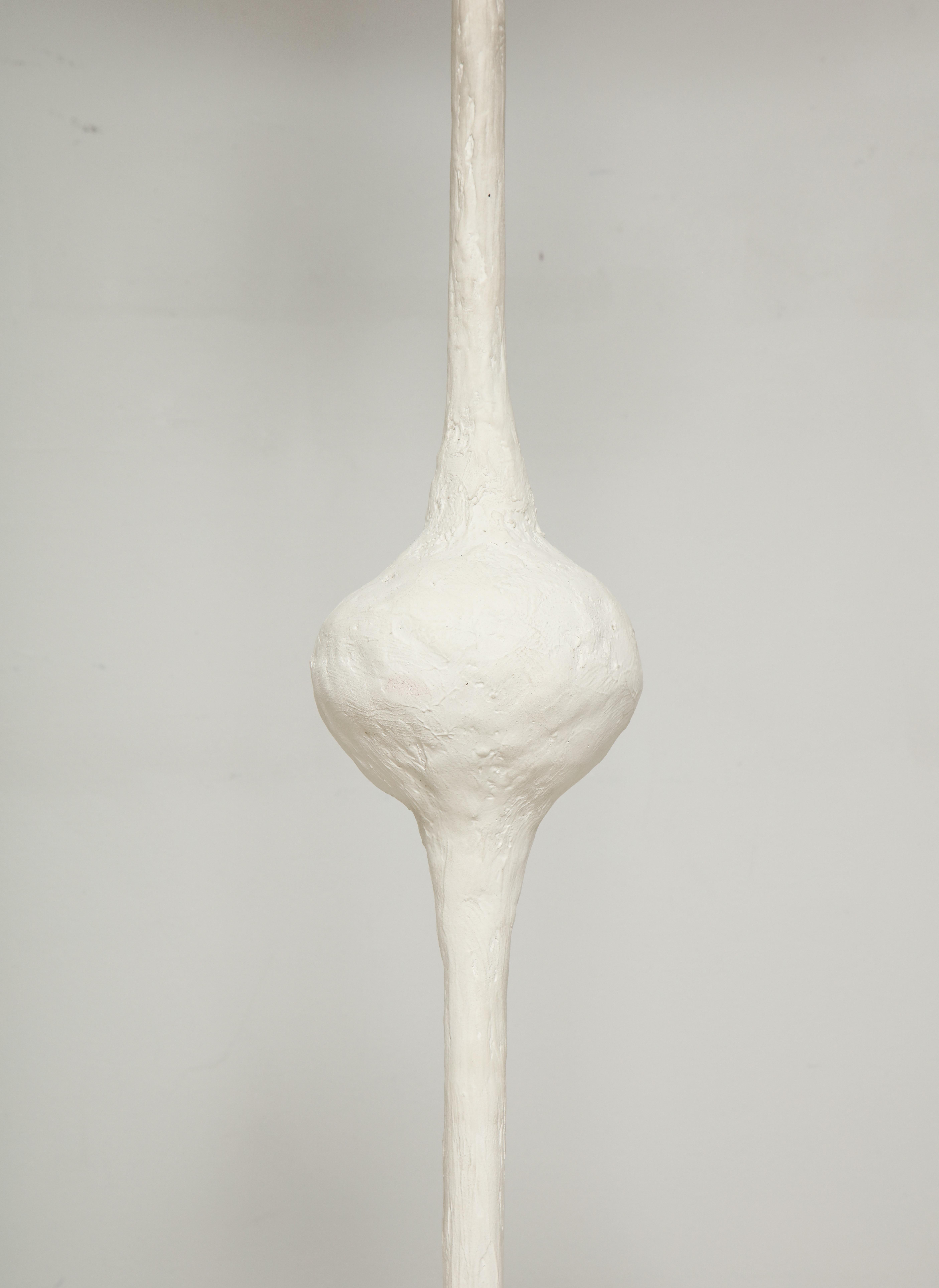 Modern Custom Handcrafted Plaster Floor Lamp/ Torchère in the Giacometti Manner For Sale