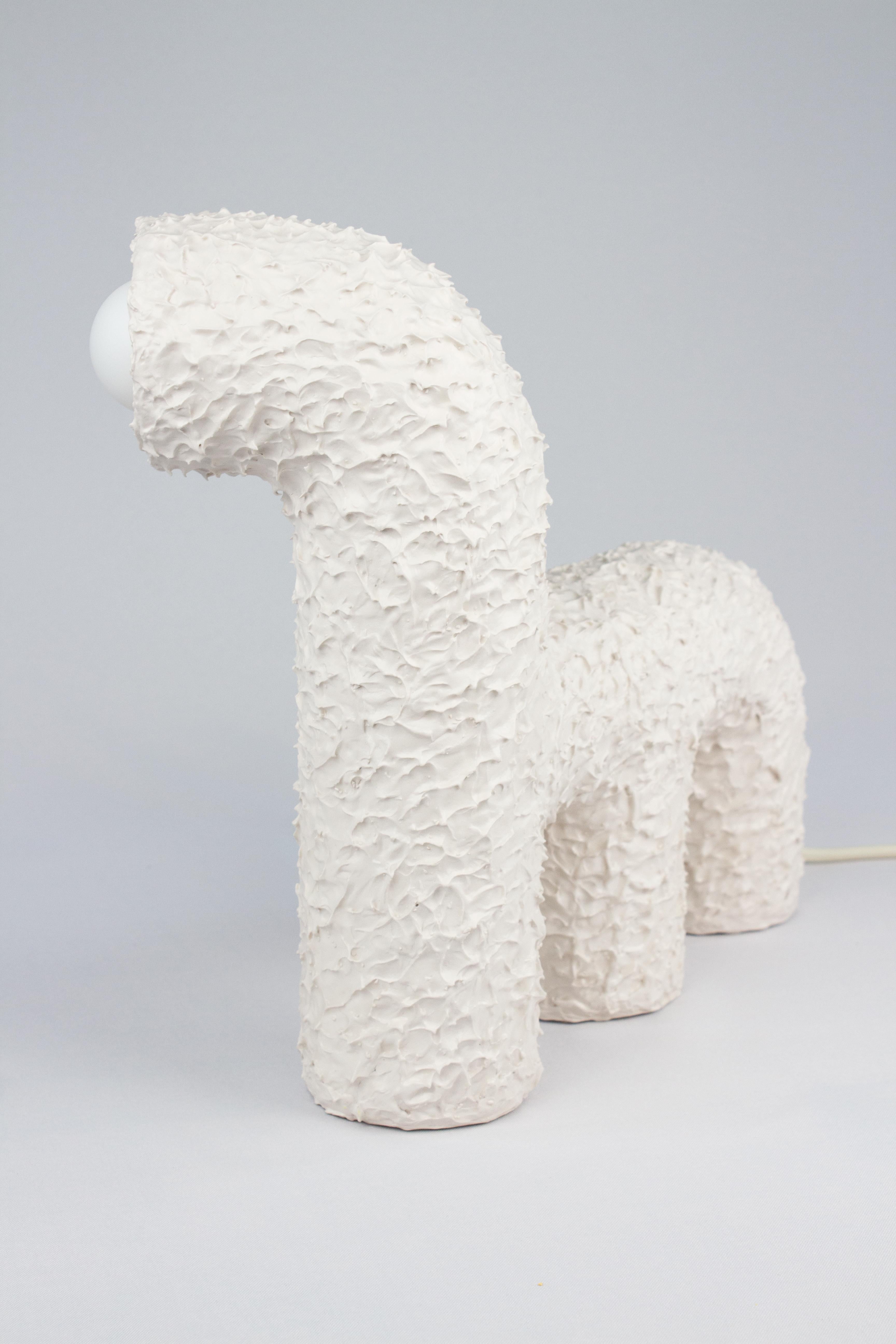 Handcrafted Plaster Table Lamp “Dino” – Animal Lights by Studio Bovti In New Condition For Sale In Stuttgart, DE