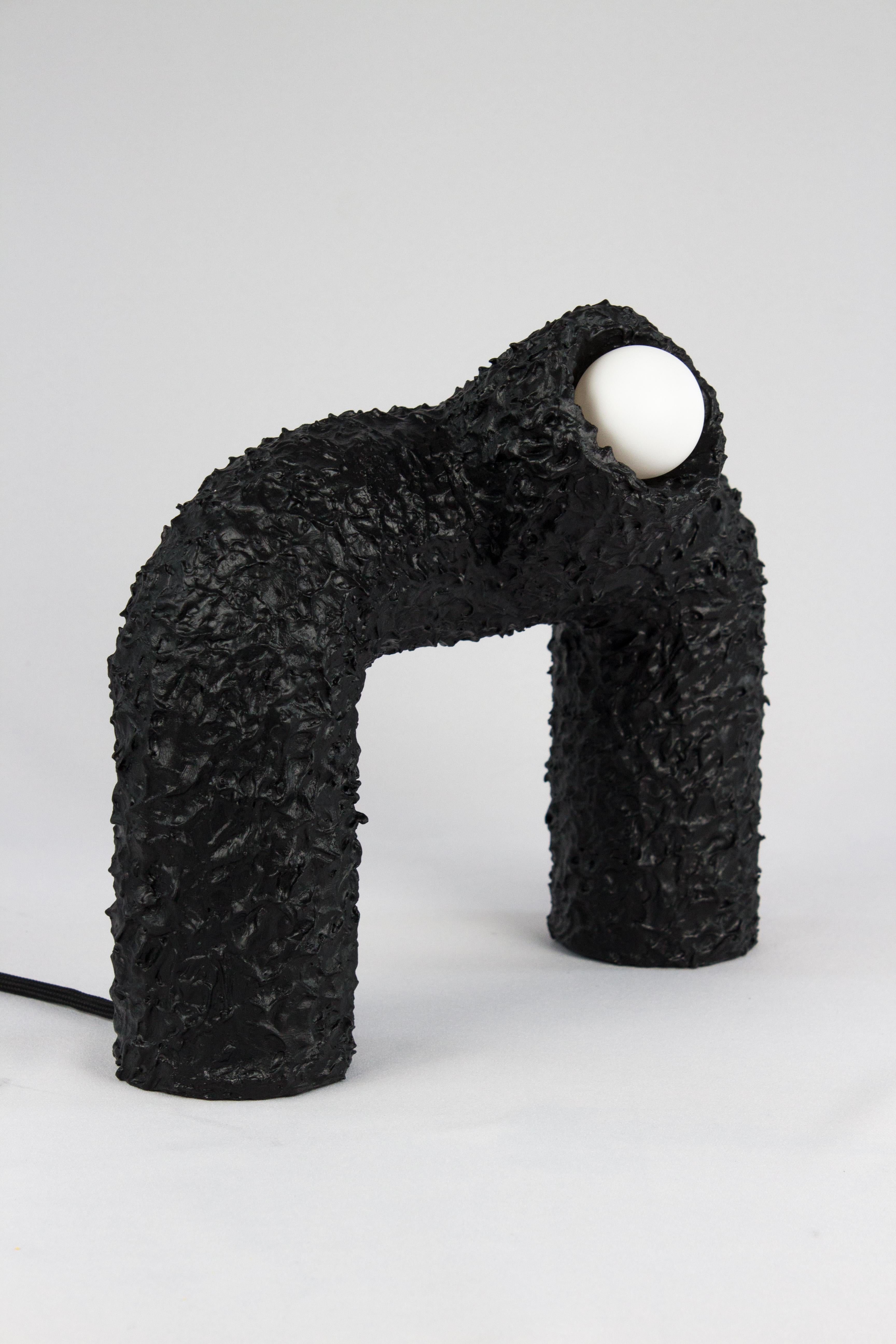 Handcrafted Plaster Table Lamp “Monkey” – Animal Lights by Studio Bovti In New Condition For Sale In Stuttgart, DE