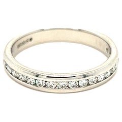 Handcrafted Platinum Diamond Band Set with 0.30ct Diamonds in a Channel Set