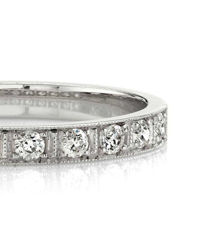 For Sale:  Handcrafted Hadley Old European Cut Diamond Eternity Band by Single Stone 2