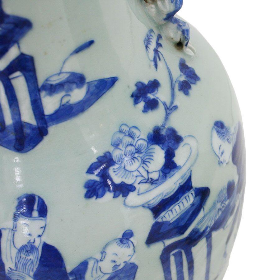 Chinese Handcrafted Porcelain Vases with Hand-Painted Ornaments, China, 1862    