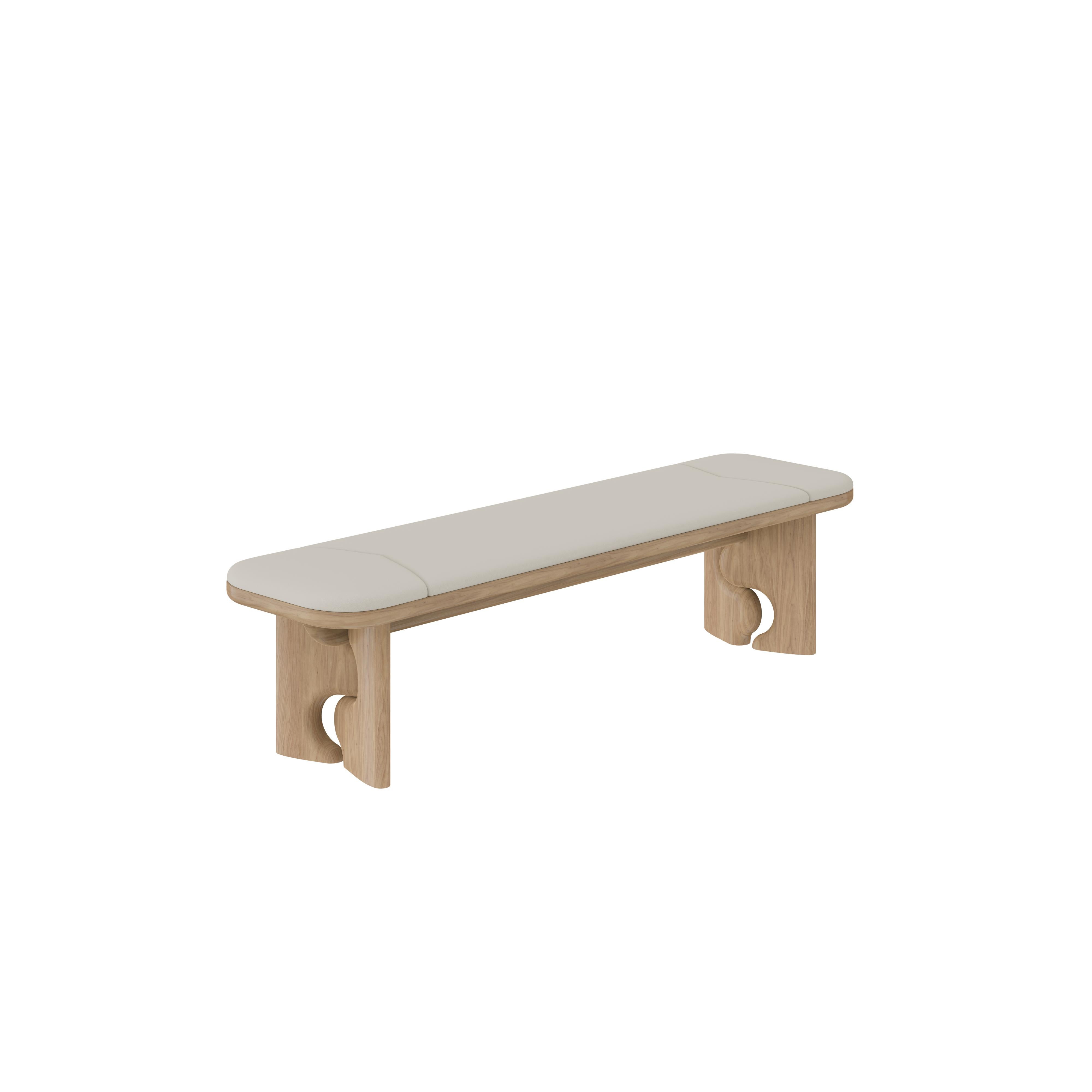 Banc de salle à manger Portman fabriqué à la main au Portugal par Wood Tailors en vente 1