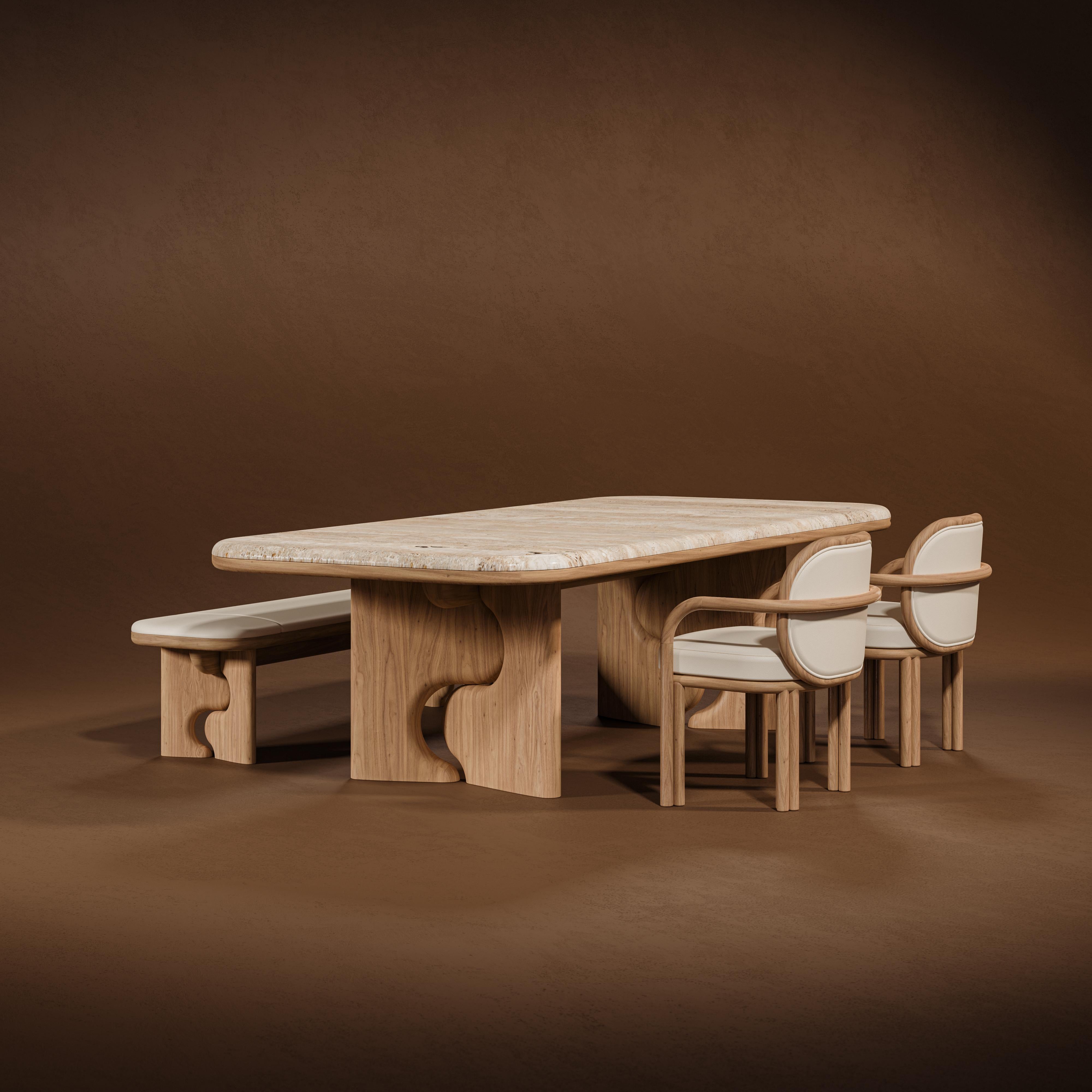 Table de salle à manger Portman fabriquée au Portugal par Wood Tailors en vente 3