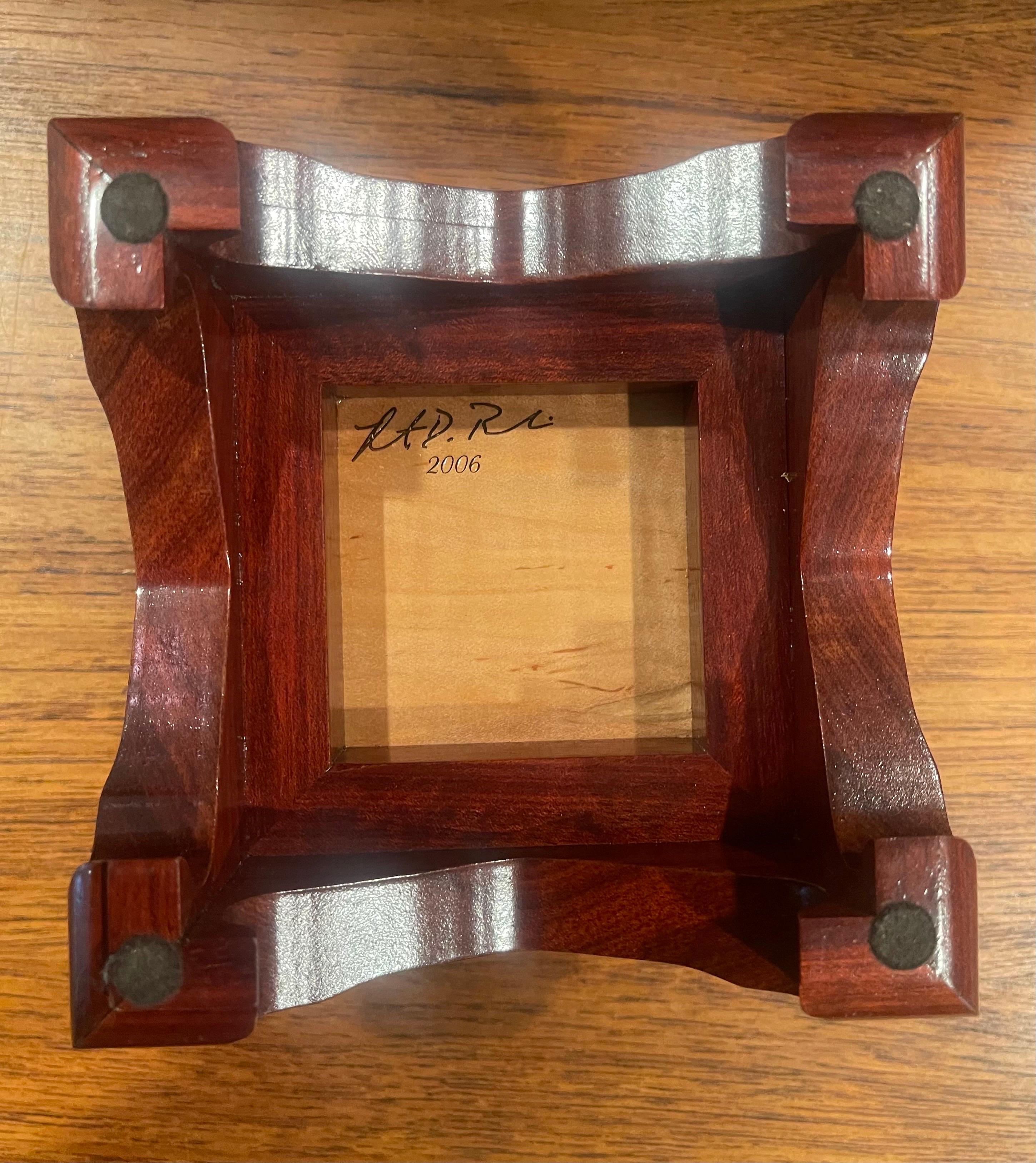 Handcrafted Post-Modern Mixed Woods Jewelry Box  For Sale 3