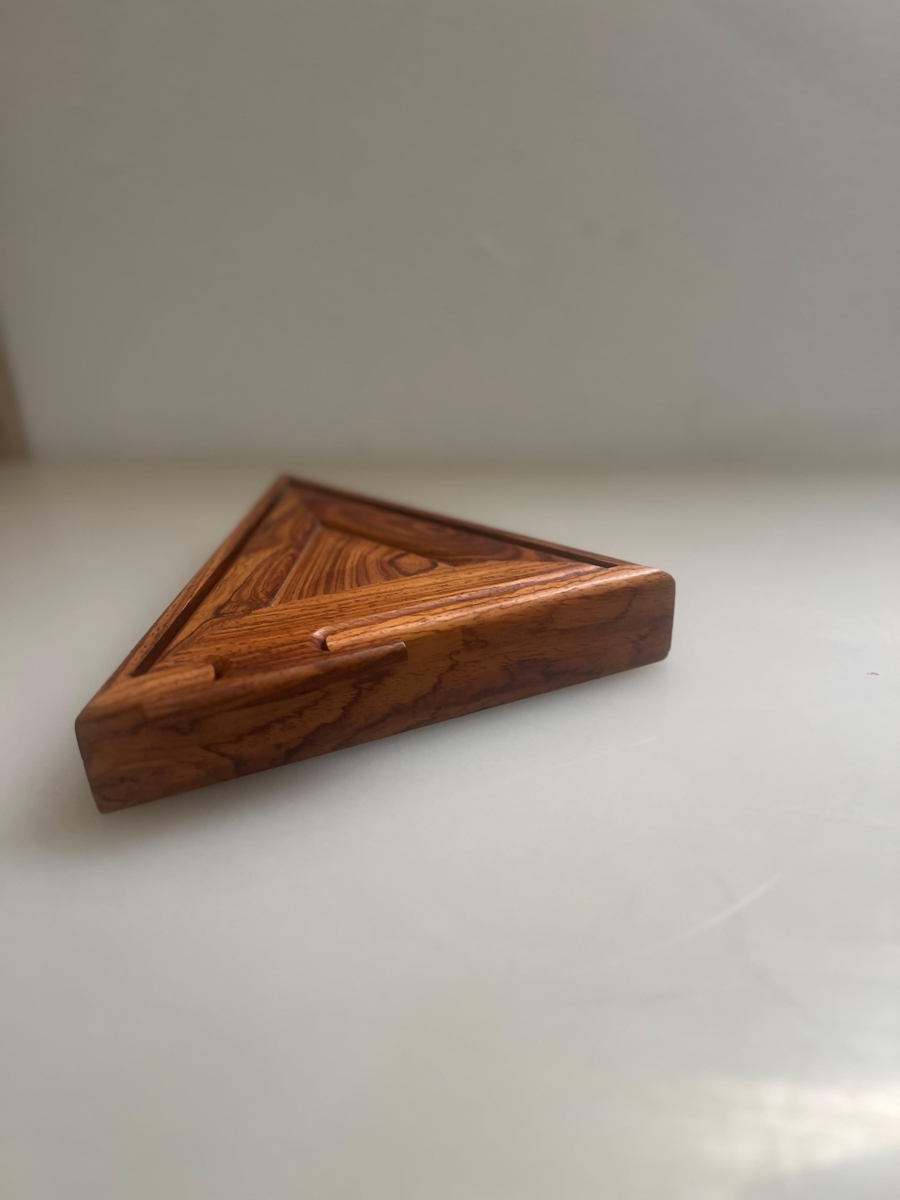 Handcrafted Post-modern Solid Rosewood Triangle J… - image 12
