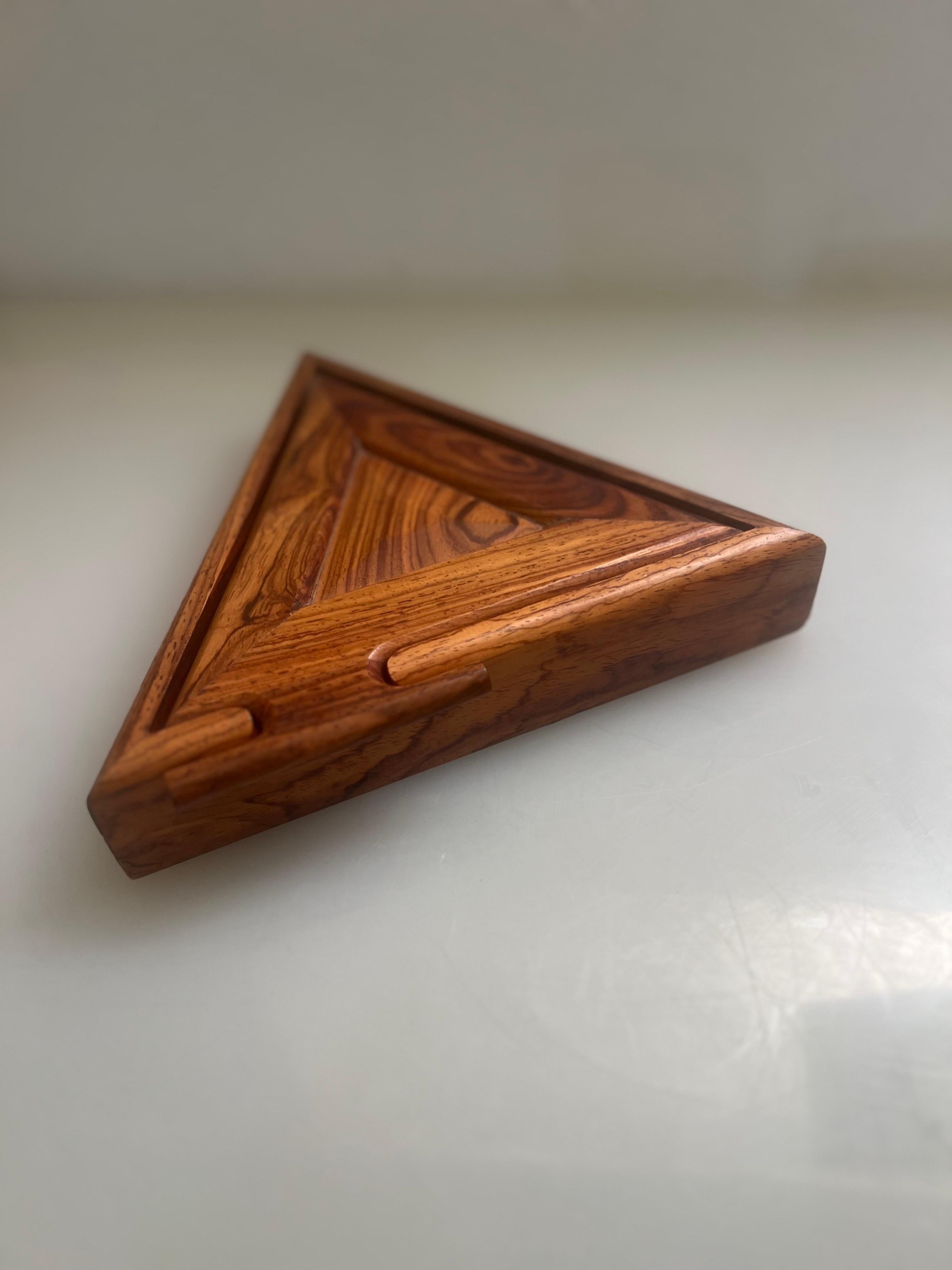 Handcrafted Post-modern Solid Rosewood Triangle J… - image 7