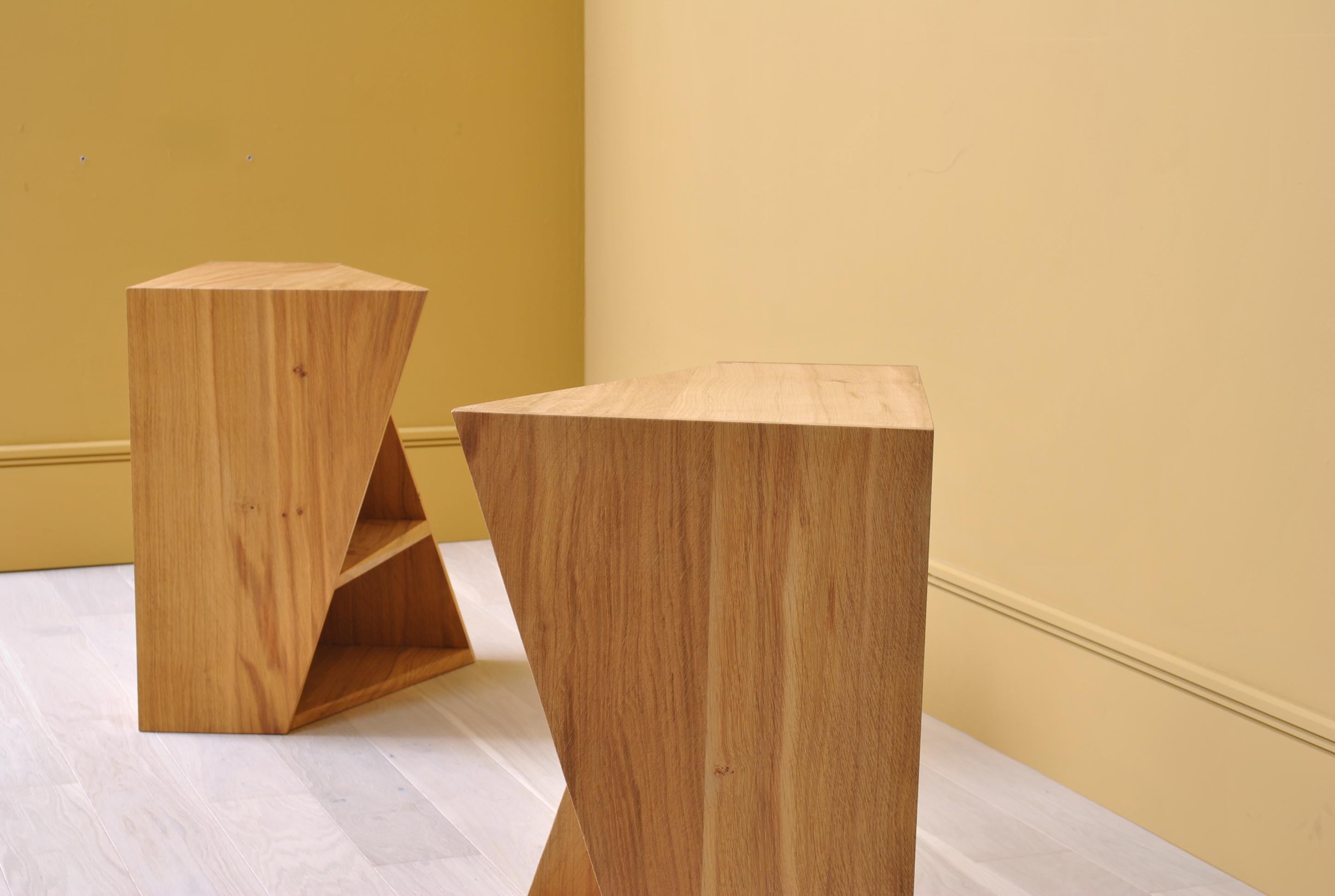 English Handcrafted Postmodern End Tables For Sale