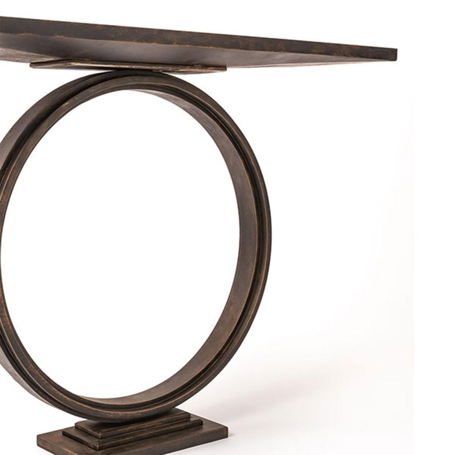 British Handcrafted Ra Console Table For Sale