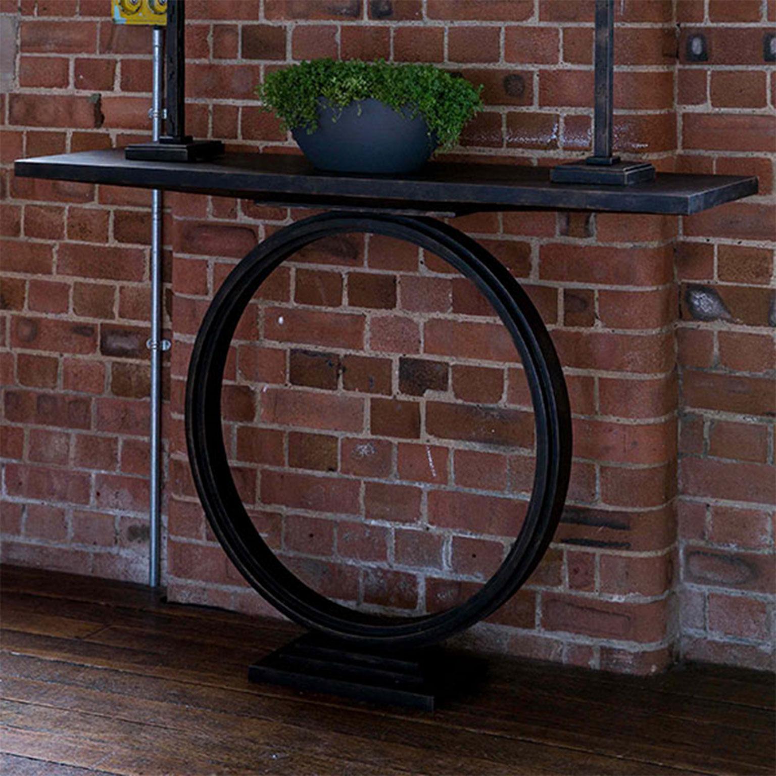 Contemporary Handcrafted Ra Console Table For Sale