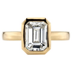 Handcrafted Rae Emerald Cut Diamond Ring by Single Stone