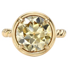 Handcrafted Lara Old European Cut Diamond Ring by Single Stone