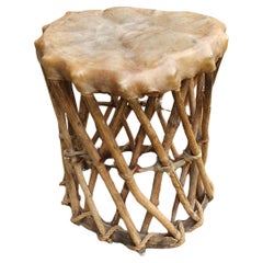 Handcrafted RawHide Primitive Drum Stool