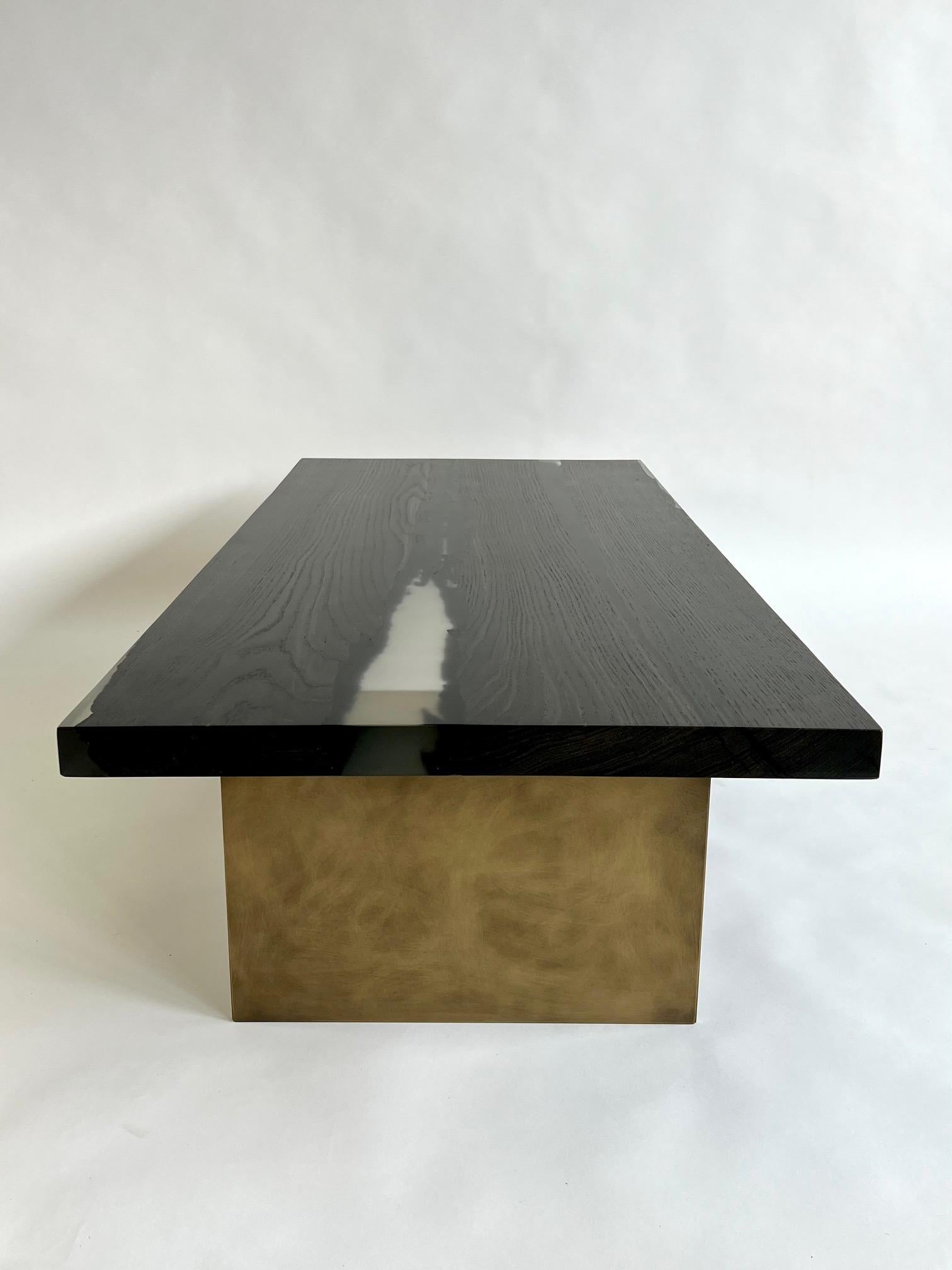 Handcrafted rectangular coffee table For Sale 5