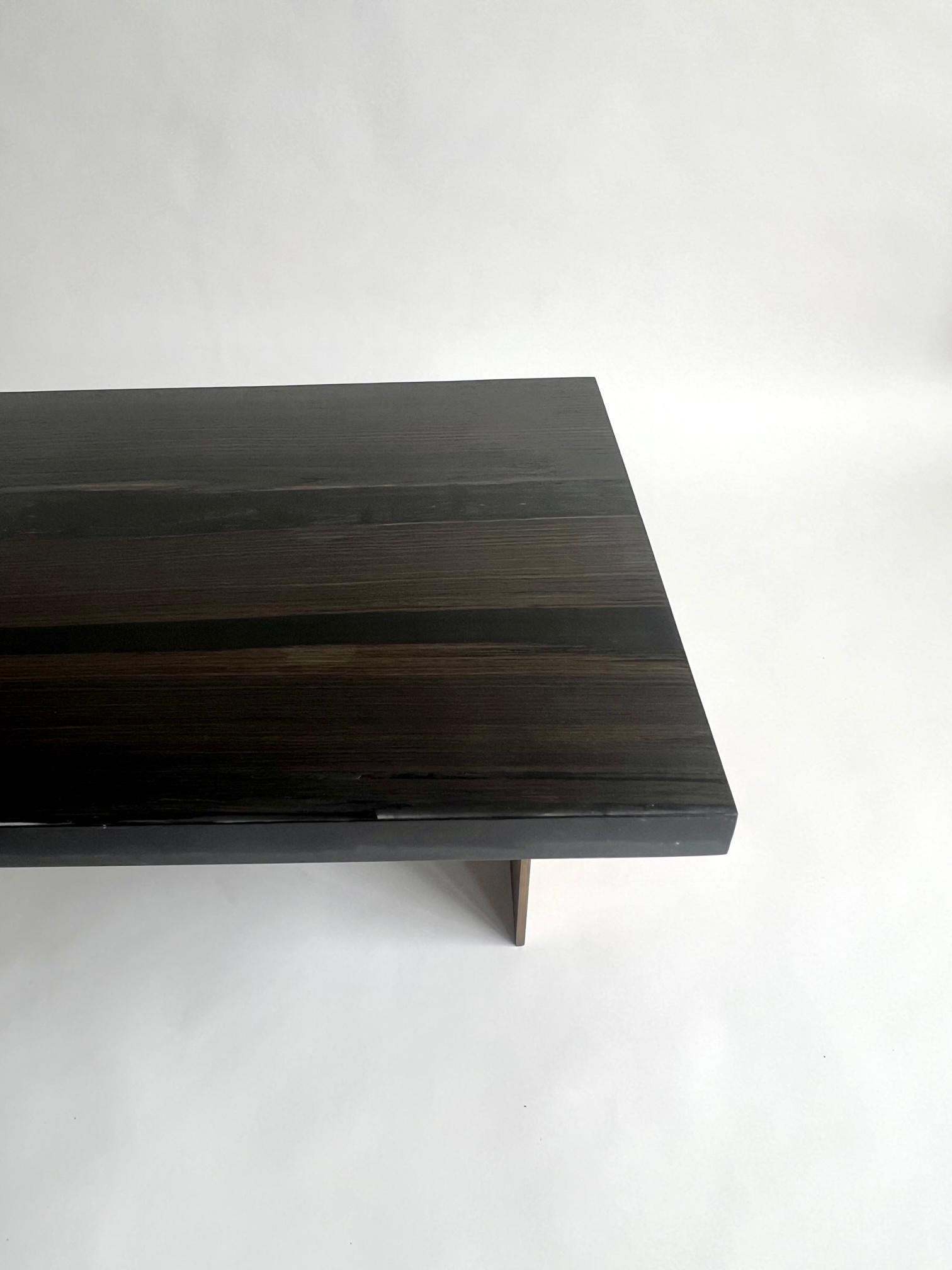 Moderne Table basse rectangulaire fabriquée à la main
