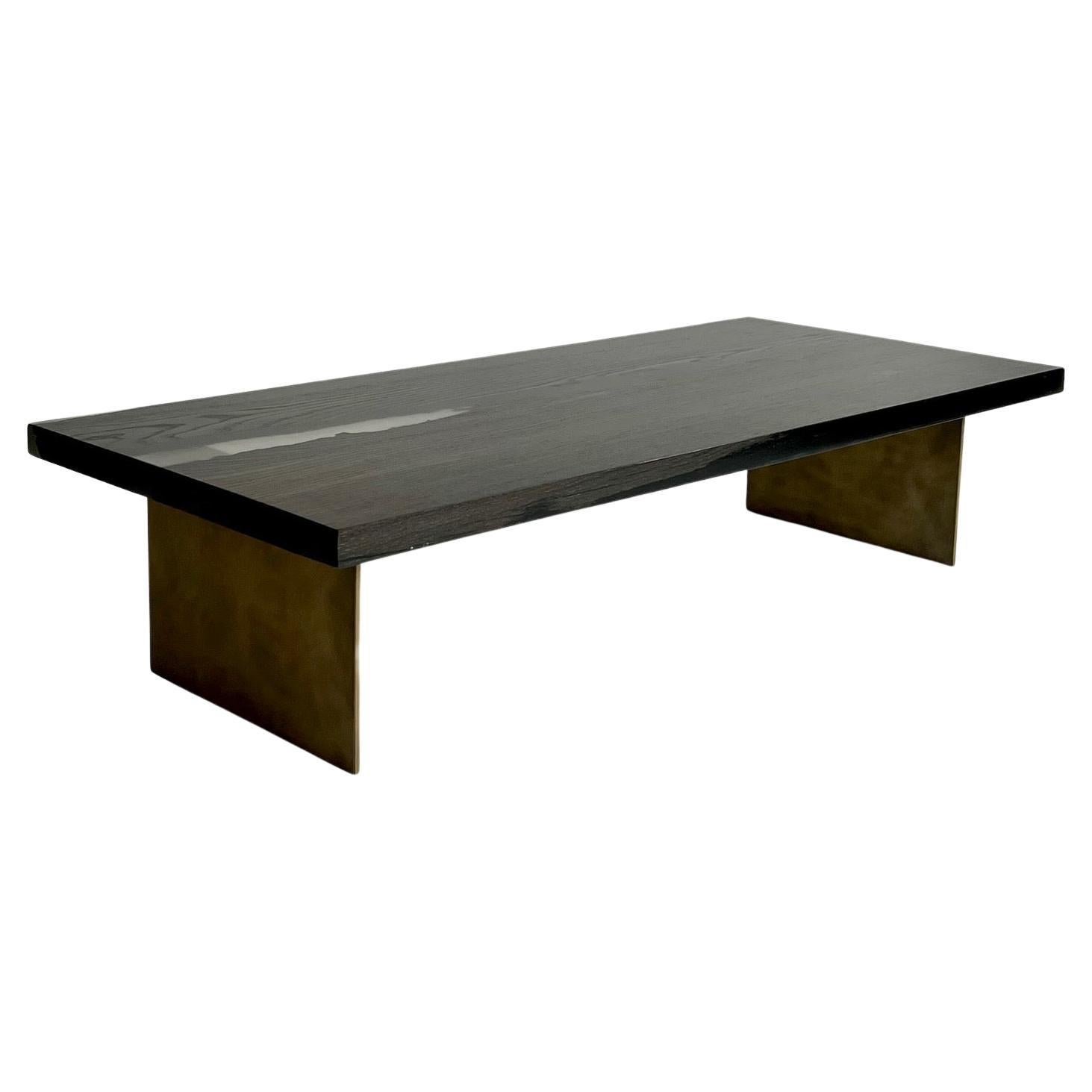 Handcrafted rectangular coffee table For Sale