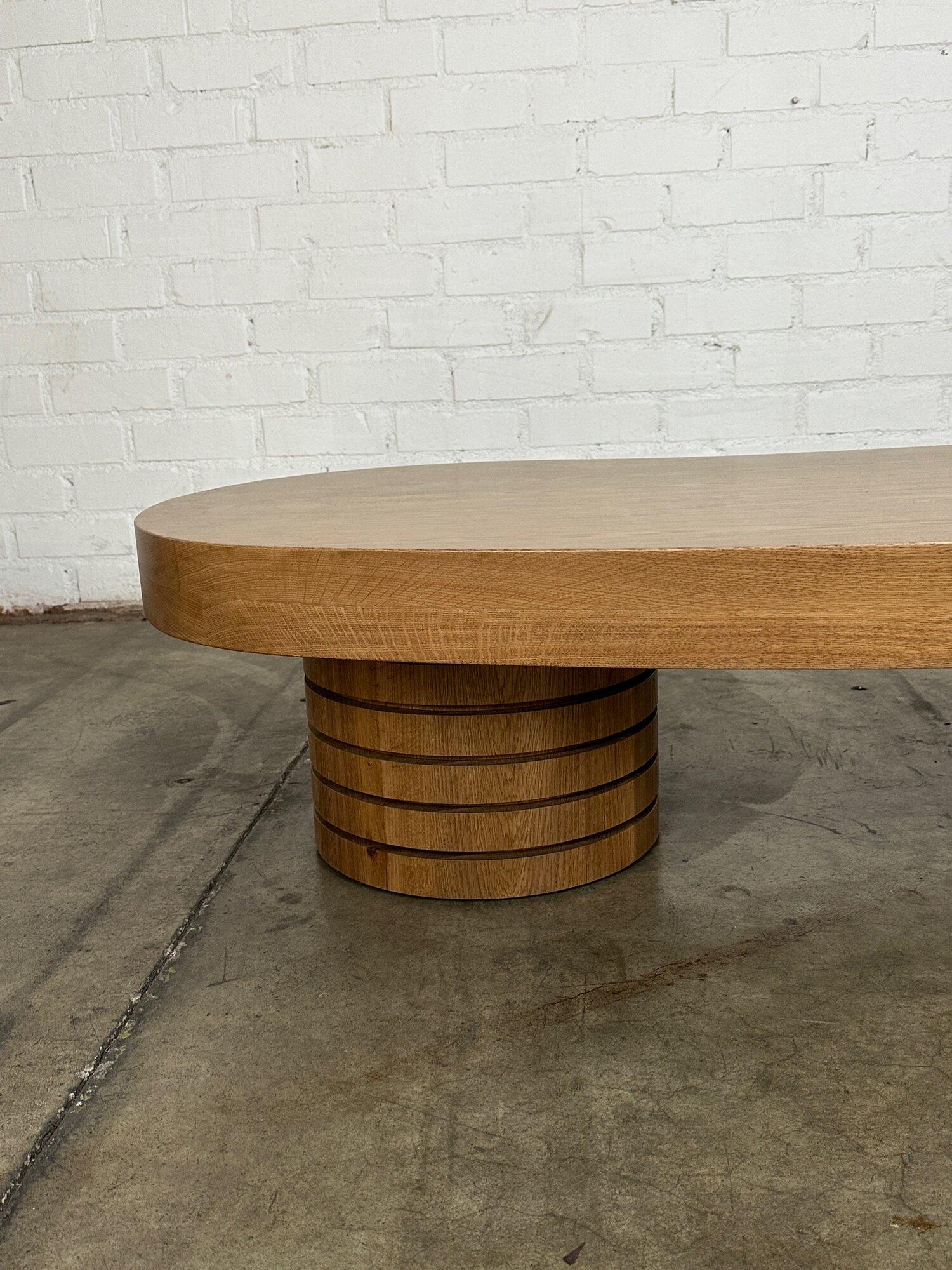 Handcrafted ribbed free form coffee table - sold seperately For Sale 7