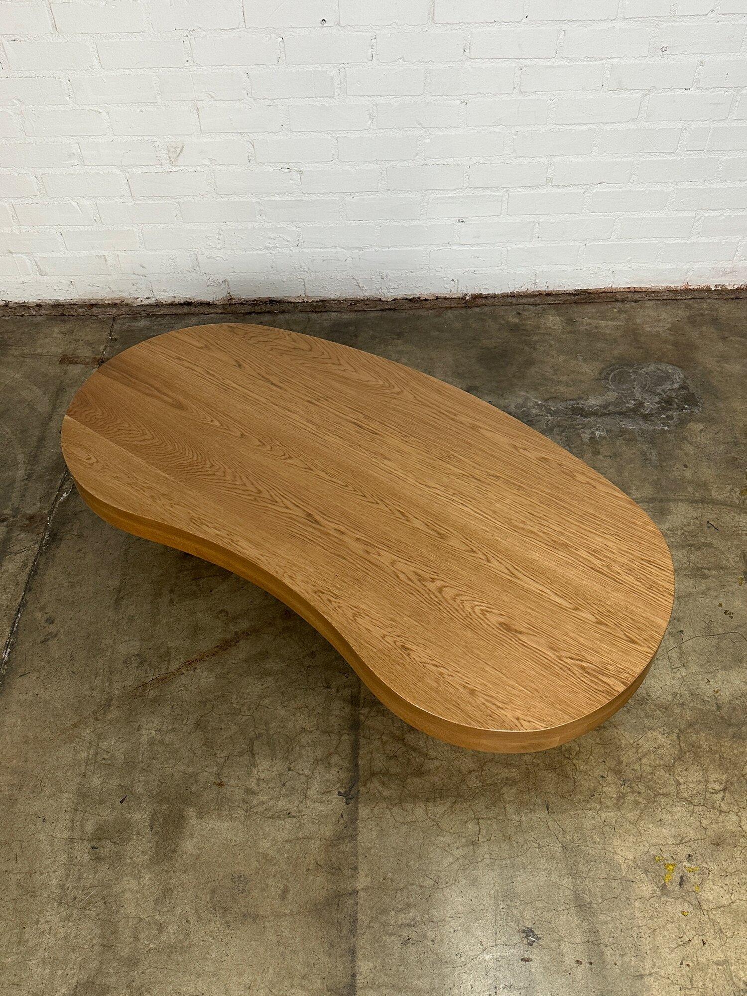 Handcrafted ribbed free form coffee table - sold seperately For Sale 2