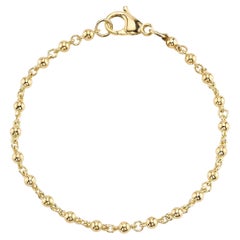 Handcrafted Rosary Bracelet in 18K Yellow Gold by Single Stone