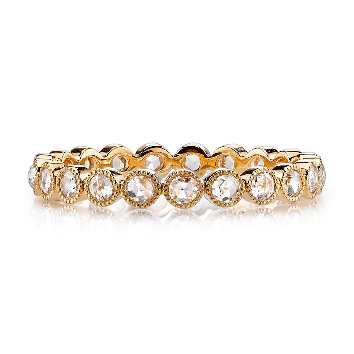 For Sale:  Handcrafted Gabby Rose Cut Diamond Eternity Band by Single Stone 2