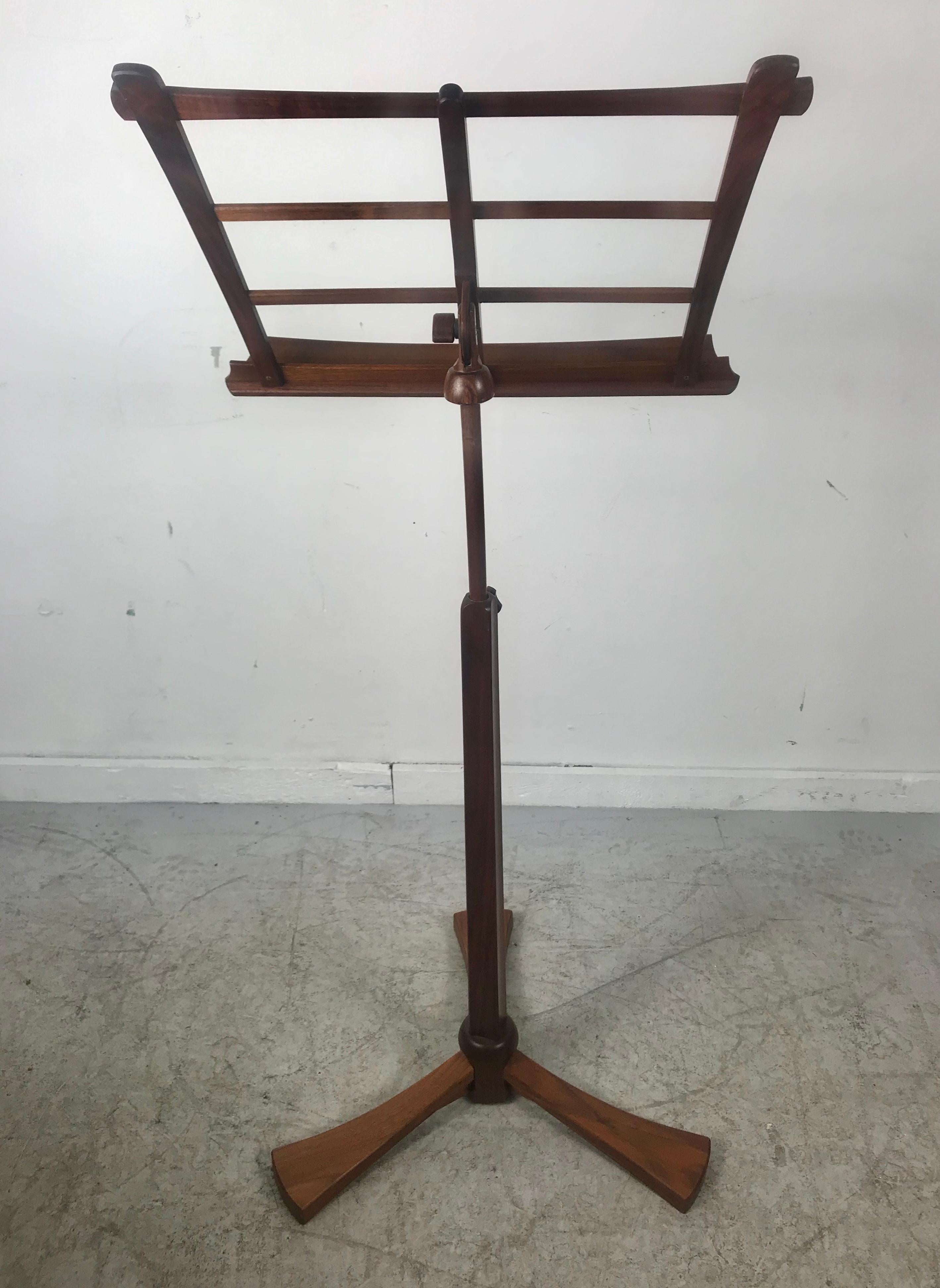 Handcrafted Rosewood Music Stand, Rochester Folk Art Guild after Wendell Castle 1