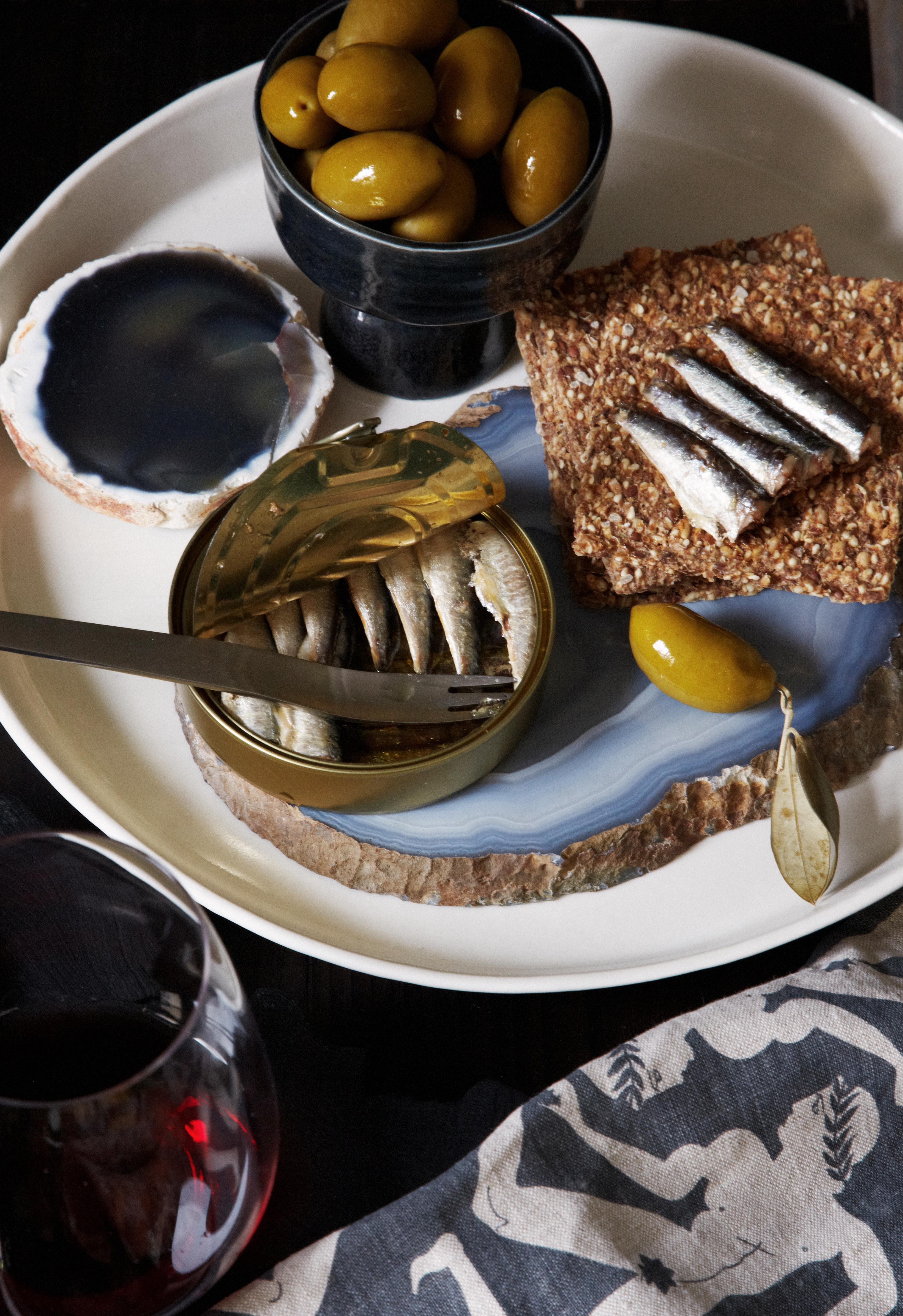 porcelain serving tray with handles