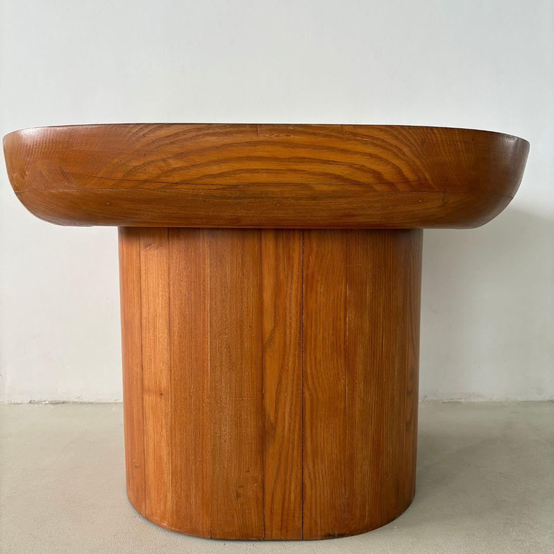 Redondo artesanal  Mesa Uto de madera vintage, inspirada en Axel Einar Hjorth Holandés en venta