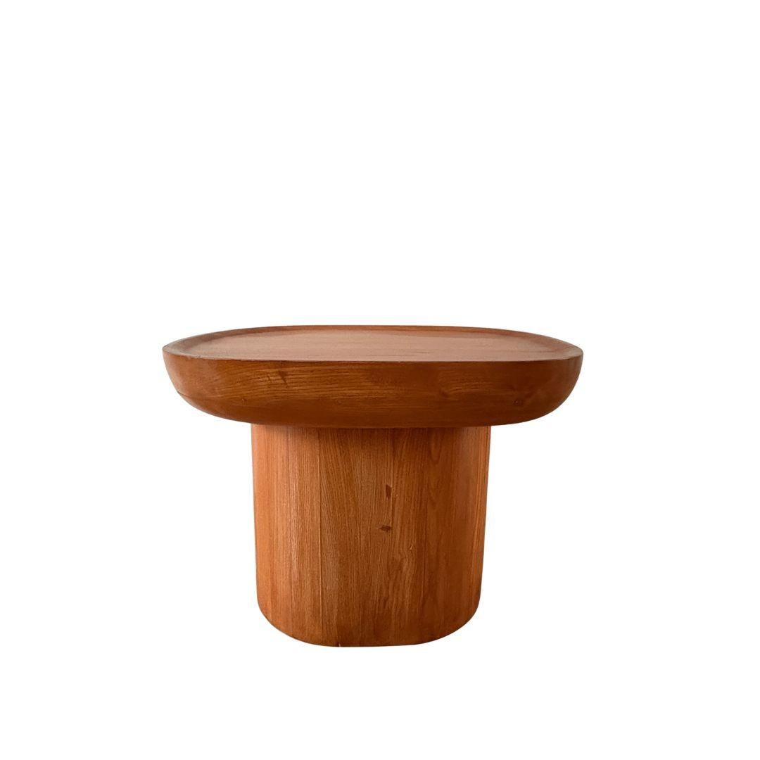 Redondo artesanal  Mesa Uto de madera vintage, inspirada en Axel Einar Hjorth en venta 1