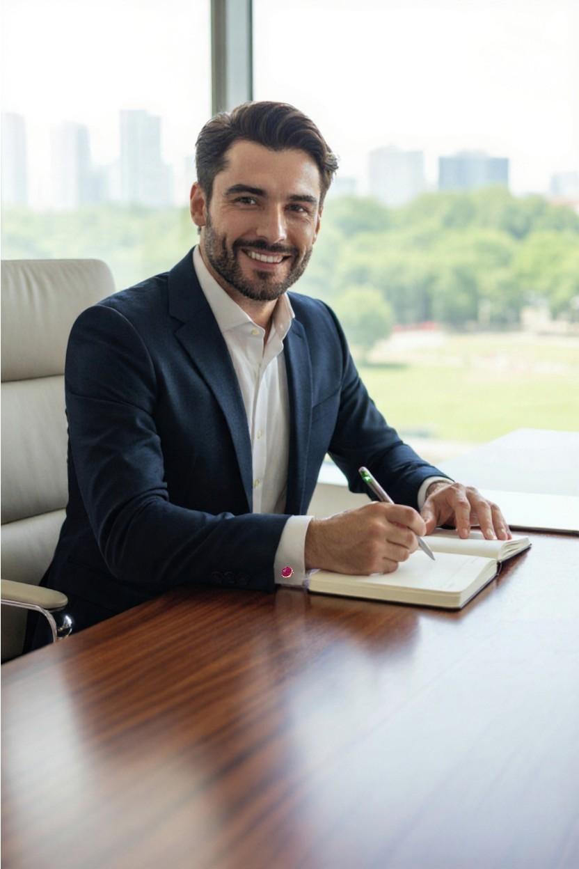 Handcrafted Ruby Cabochon Double-sided Cufflinks … - image 5