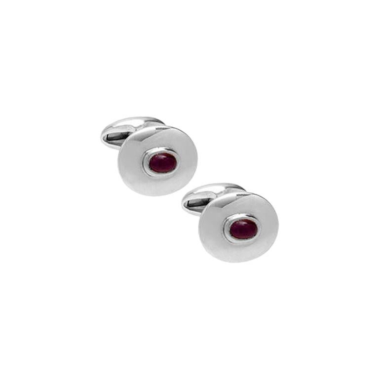 Handcrafted Ruby Cufflinks by Philip Kydd Ltd. For Sale