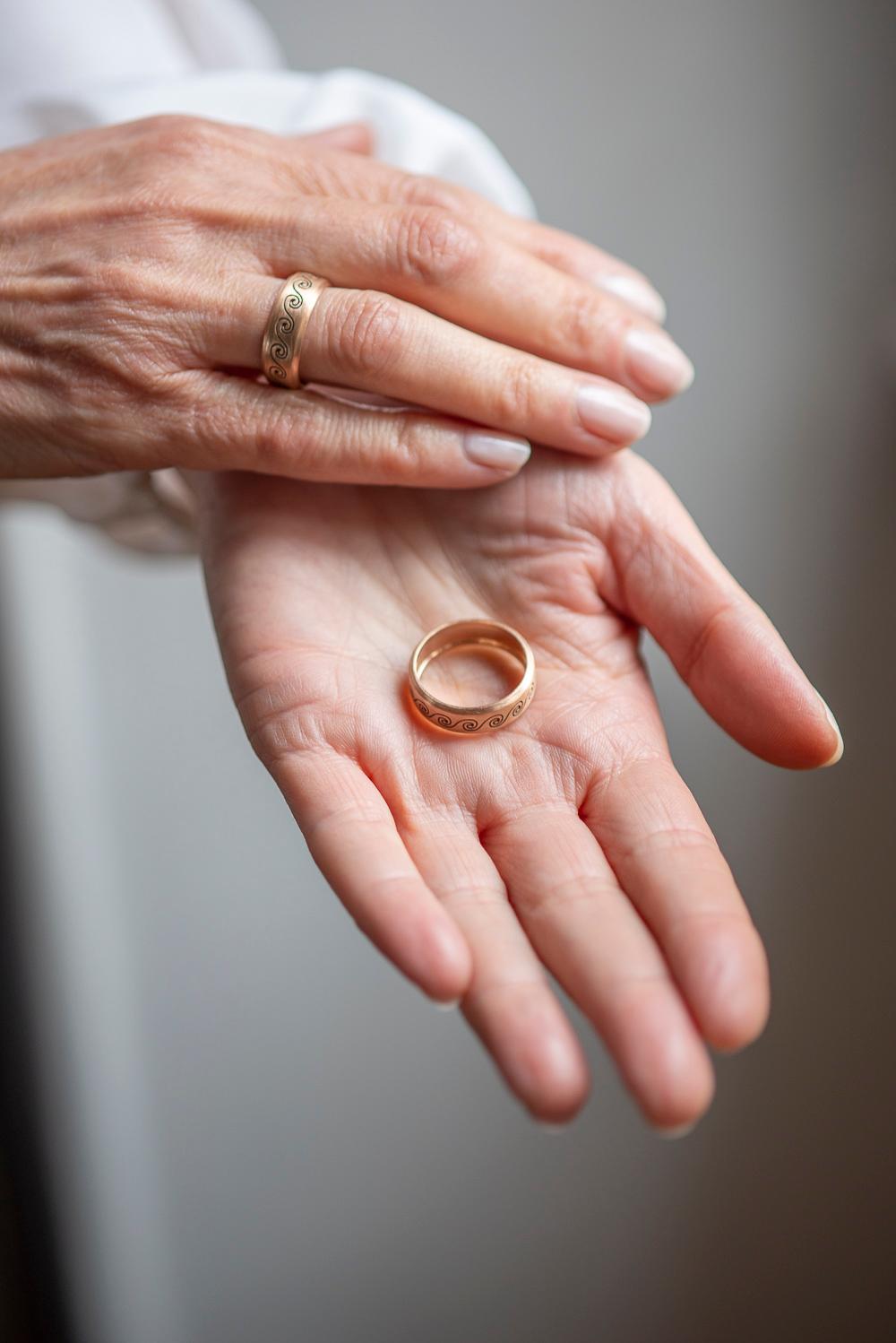 Handcrafted Satin 18 Karat Rose Gold Wave Unisex Design Ring For Sale 1