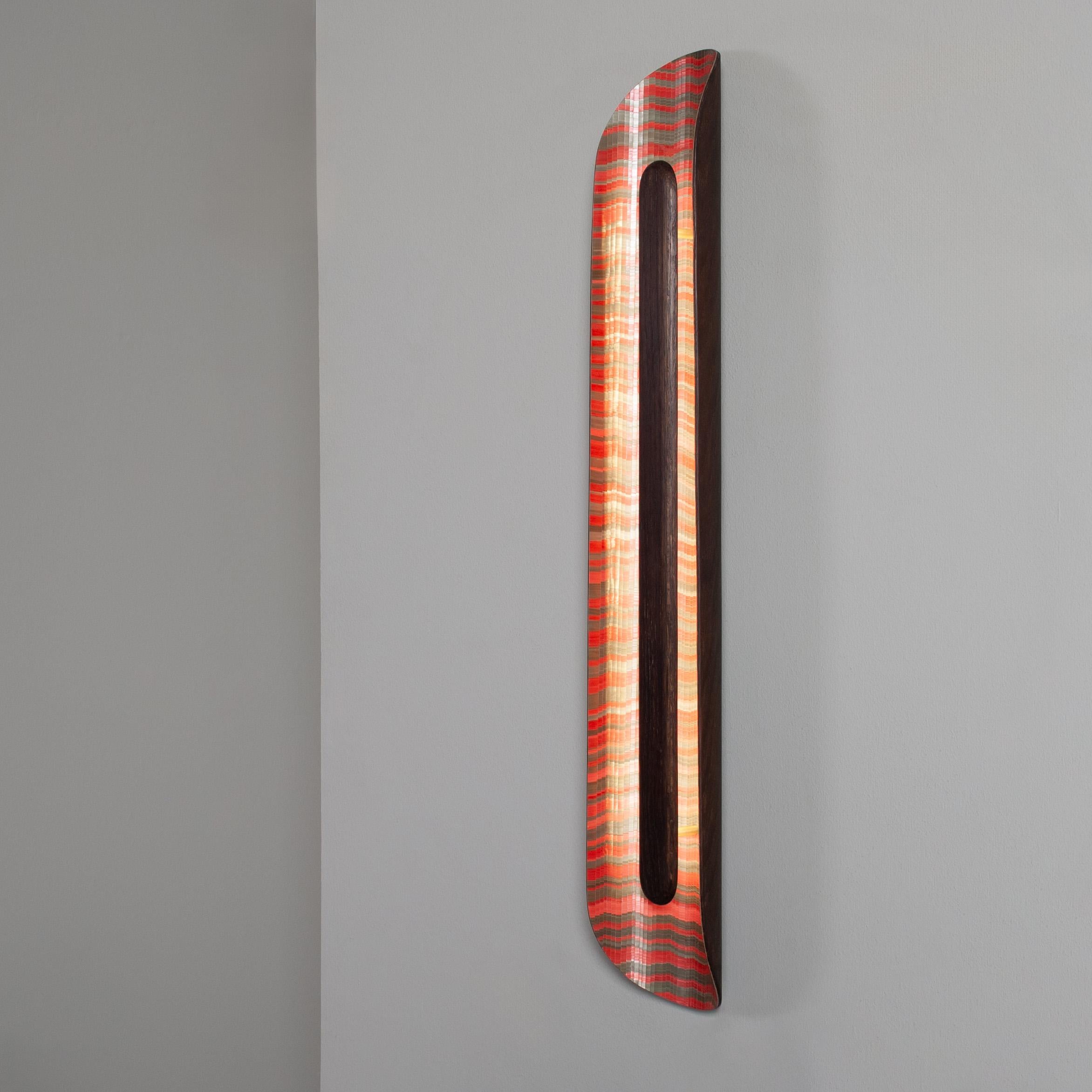 Lampada da parete Sauron realizzata a mano, Marqueterie de paille in vendita 3