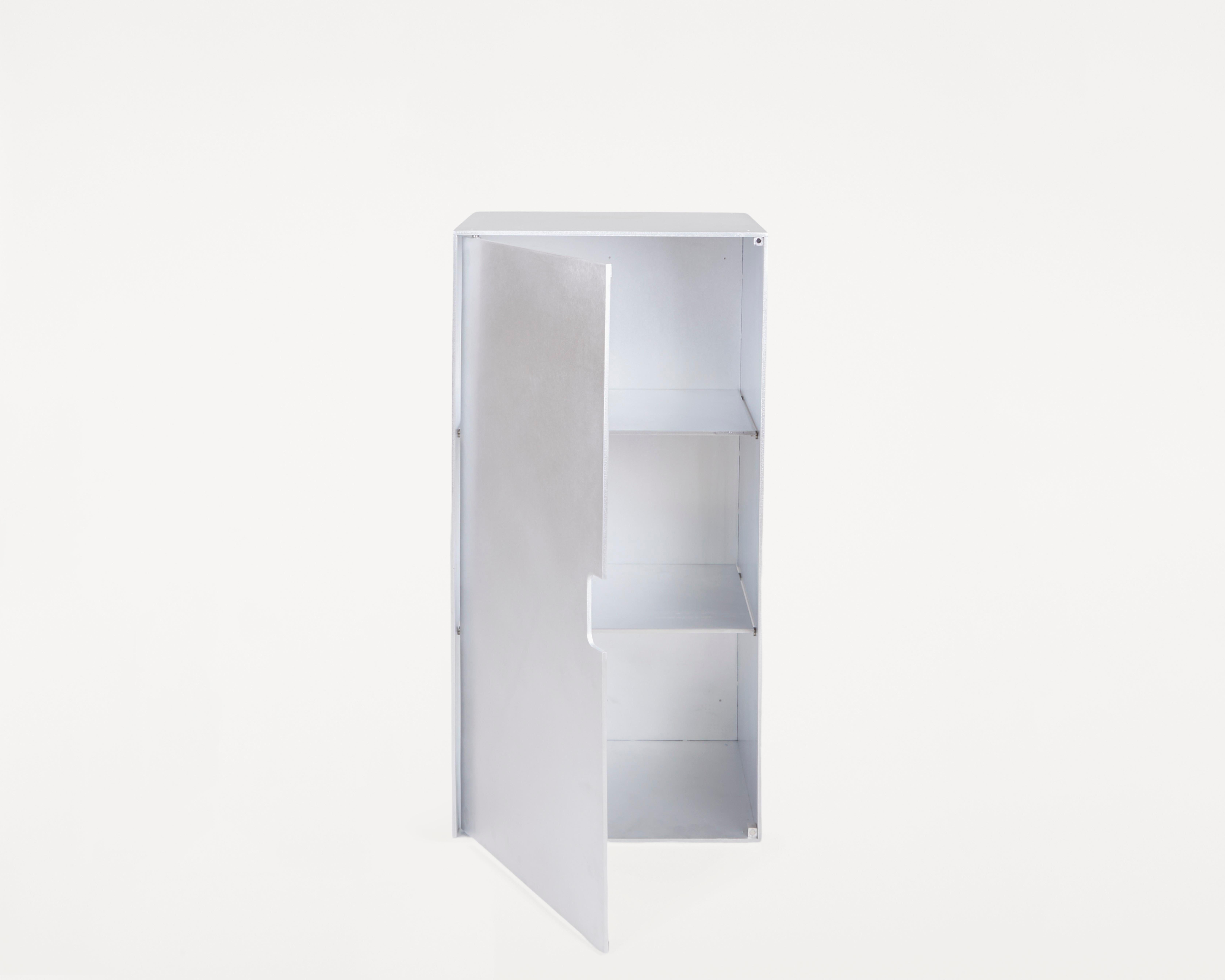 FRAMA Handcrafted Scandinavian Design Aluminium Wall F-Cabinet Large In New Condition For Sale In Copenhagen, DK