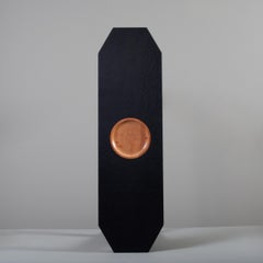 Tavolo consolle artigianale in Oak Oak bruciacchiato