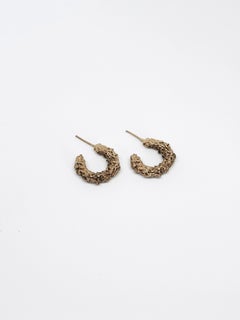 Boucles d'oreilles en bronze sculptées à la main