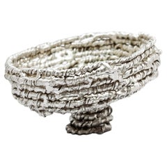 Ciotola scultorea in argento sterling realizzata a mano dallo Studio Daiana Meligrana