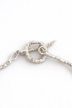 Handcrafted Sterling Silver Sculptural Chain Necklace by Daiana Meligrana Studio