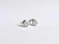 Handcrafted Sculptural Sterling Silver Stud Earrings
