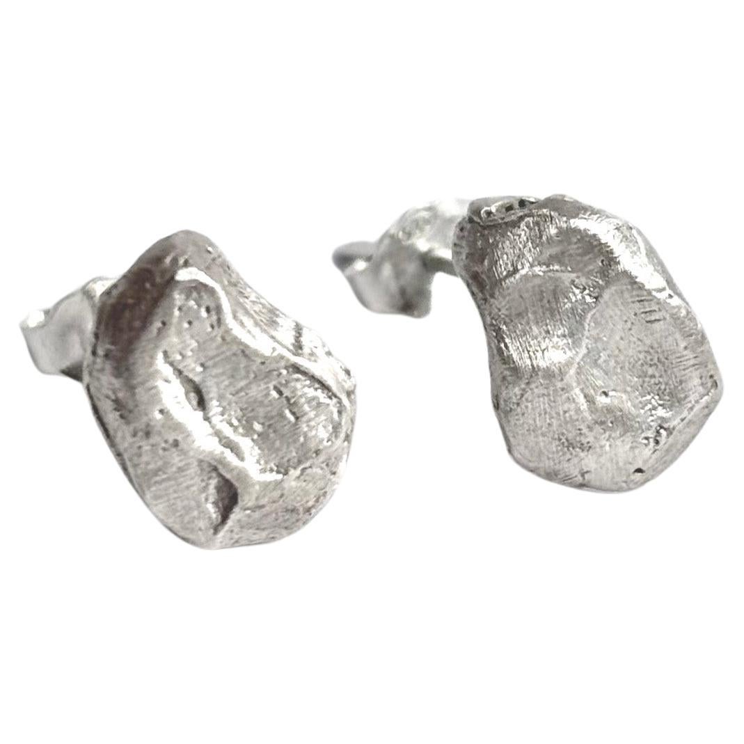 Orecchini scultorei in argento Sterling realizzati a mano
