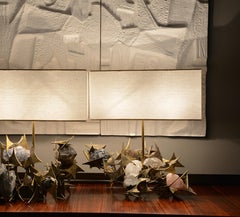 Handcrafted, Sculptural Table Lamp in Bronze, Italy, 2018