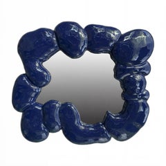 Miroir mural sculptural fabriqué à la main par Alexey Krupinin, 32" x 28"