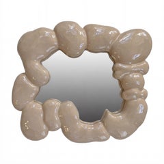 Specchio da parete scultoreo realizzato a mano da Alexey Krupinin, no 32" x 28".